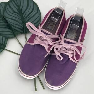 Vans Purple Pink Tie Canvas Aleeda Low Top Lightweight Fashion Sneakers Shoes